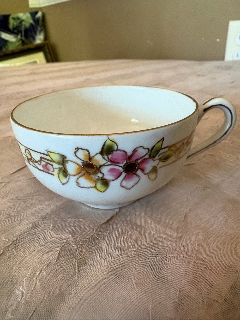 Hand Painted Nippon Floral Tea Cup ONLY